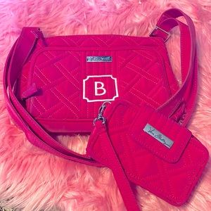 - 2 Piece Vera Bradley set purse and wallet! Pink with colorful inside pat…